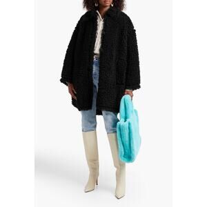 Stand Studio Gwen Faux Fur Coat Black FR 40 / US 8 Cozy Warm‎ Oversized Winter